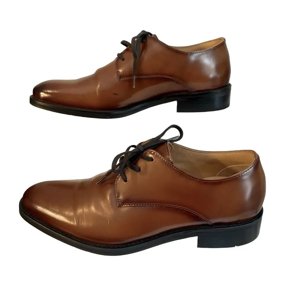 Express Shoes Mens Size 8 Brown Leather Upper Oxford Lace Up Lined Hipster Express Shoes Mens Size 8 Brown Leather Upper Oxford Lace Up  main image 3